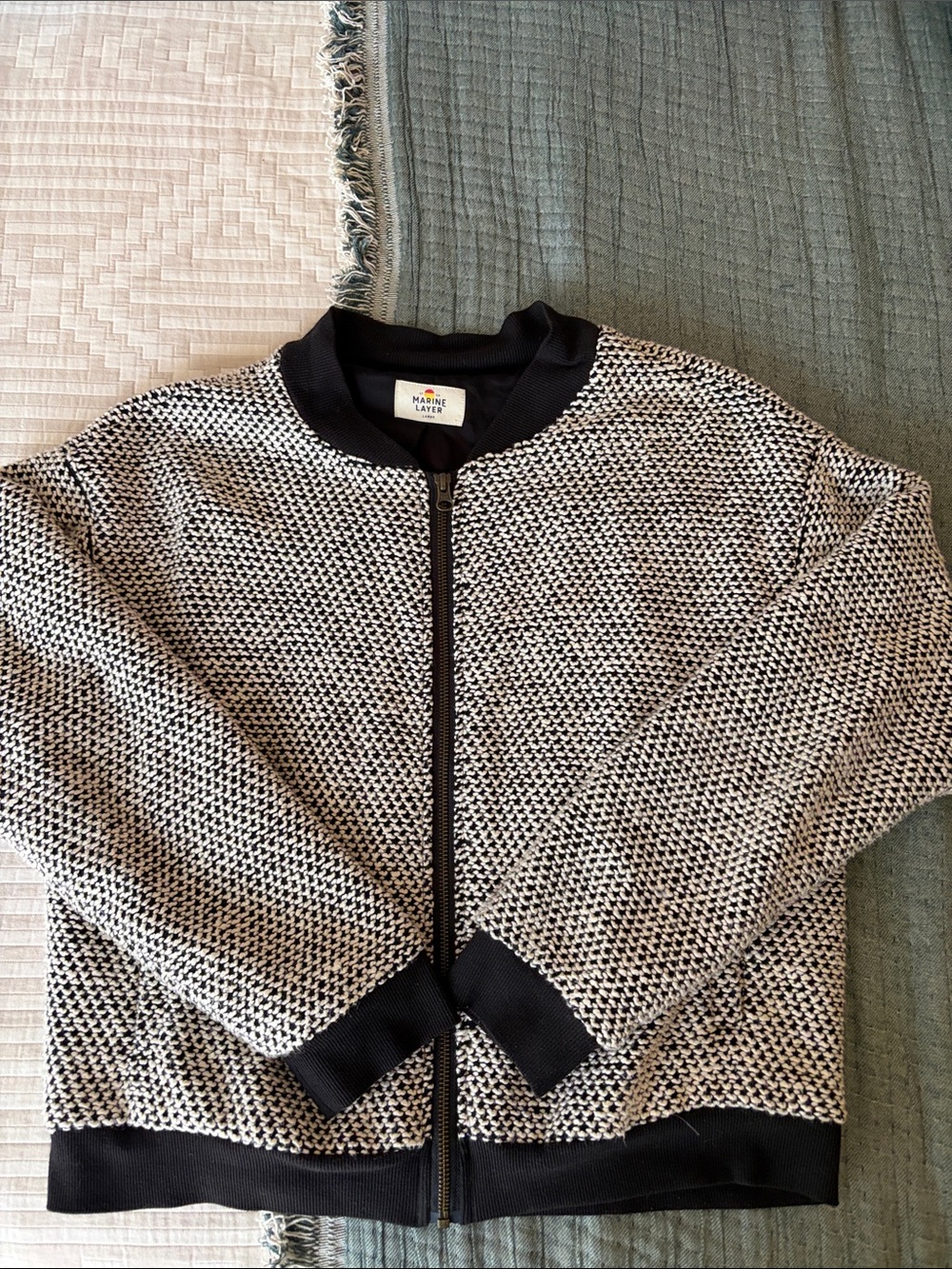 Marine layer knit bomber jacket